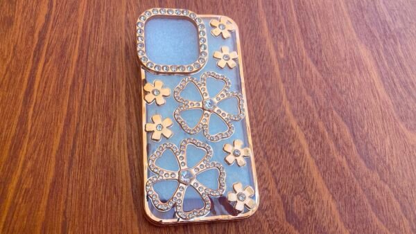 Gold 3D Diamond Plum Blossom Flower Case