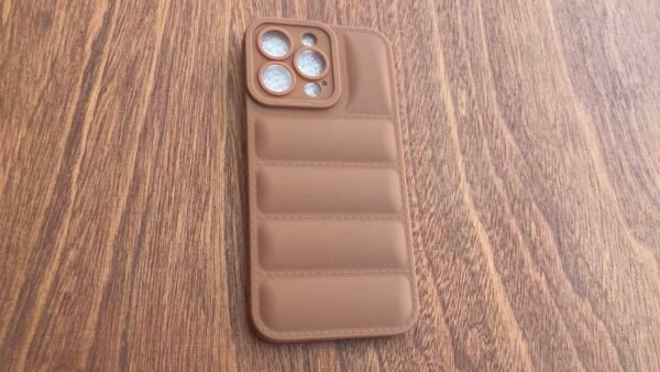 Brown Cotton Soft TPU Cover Jacket Puffer iPhone Case