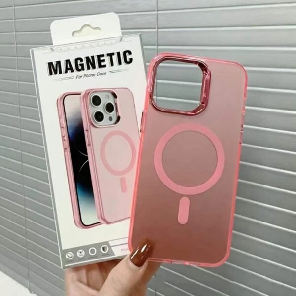 Pink 2-in-1 Frosted Anti-Scratch Magnetic Case