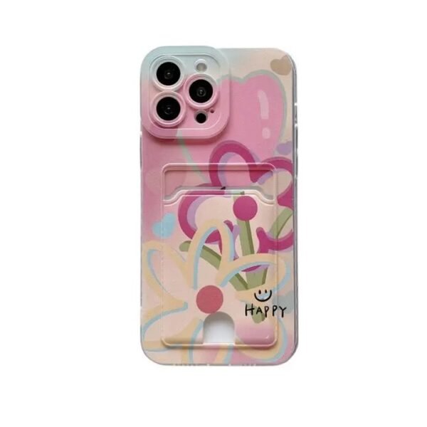 1 Plug In Card TPU Flower Phone Case