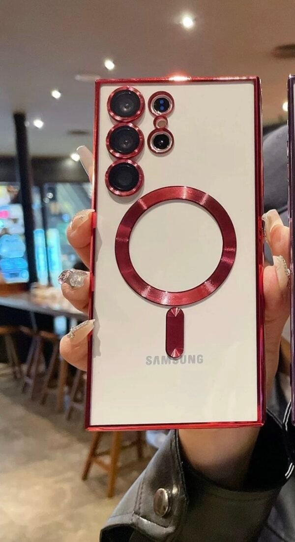 Red Magnetic Transparent Phone Case