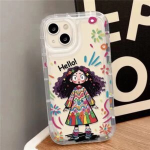 Cute Lens Flip Mirror Print Girls Case